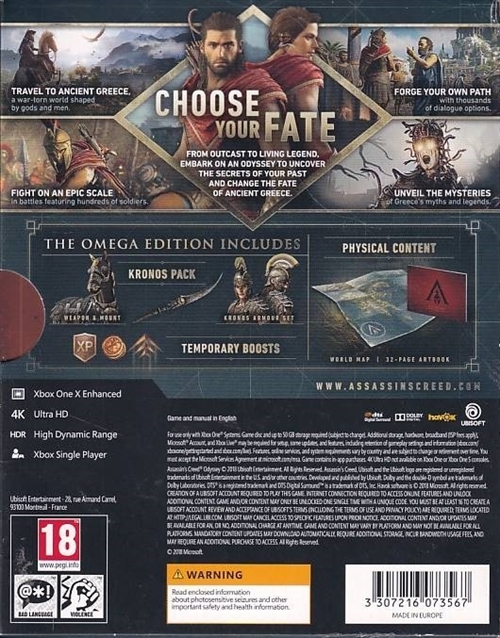 Assassins Creed Odyssey Omega Edition - XBOX One (A Grade) (Genbrug)